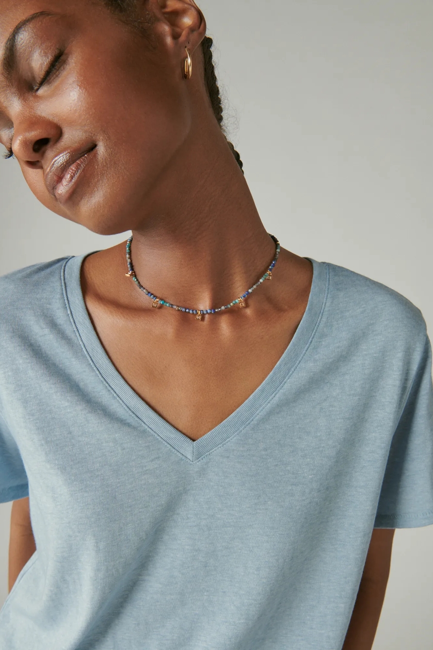 V NECK TEE, image 4