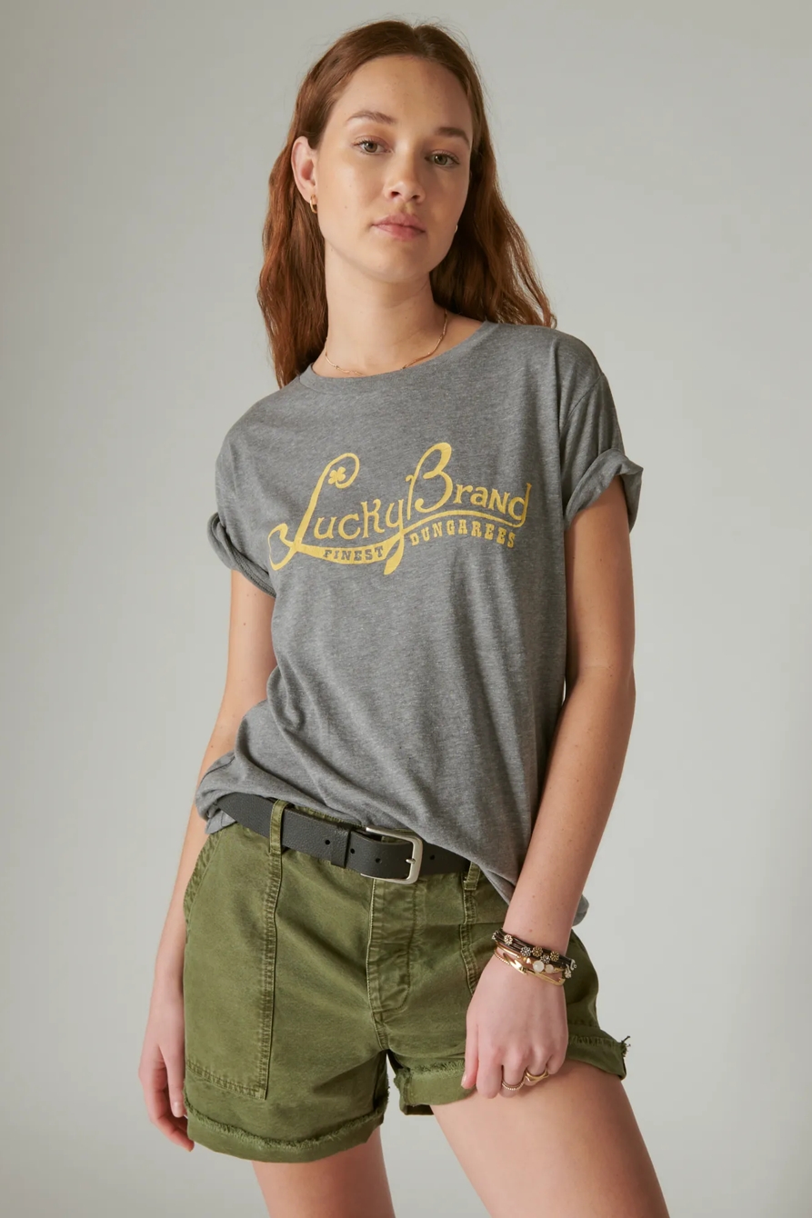 LUCKY SCRIPT BOYFRIEND TEE, image 2