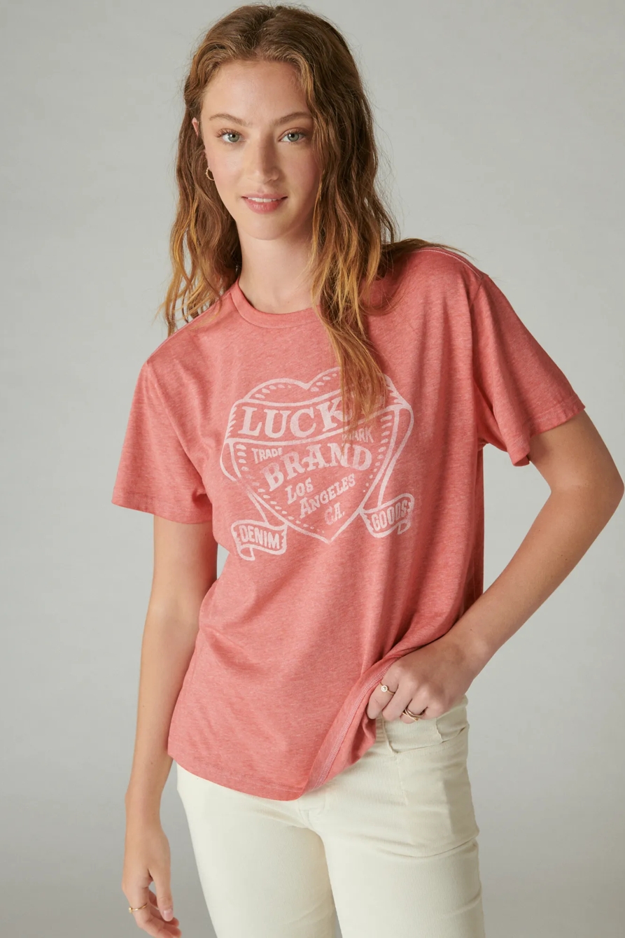 LUCKY HEART BOYFRIEND TEE, image 2
