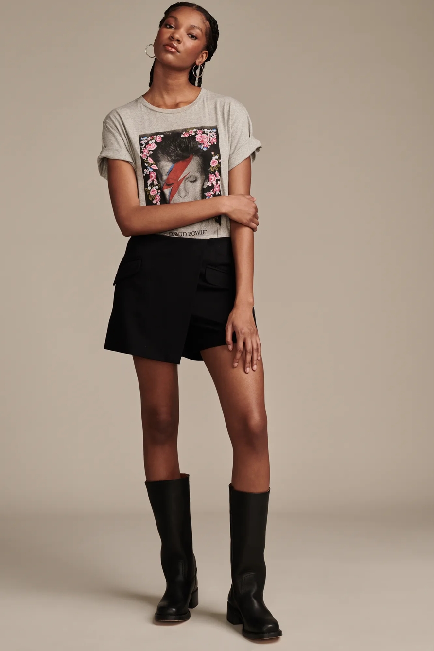 BOWIE FLORAL HEAD SHOT BOYFRIEND TEE, image 2