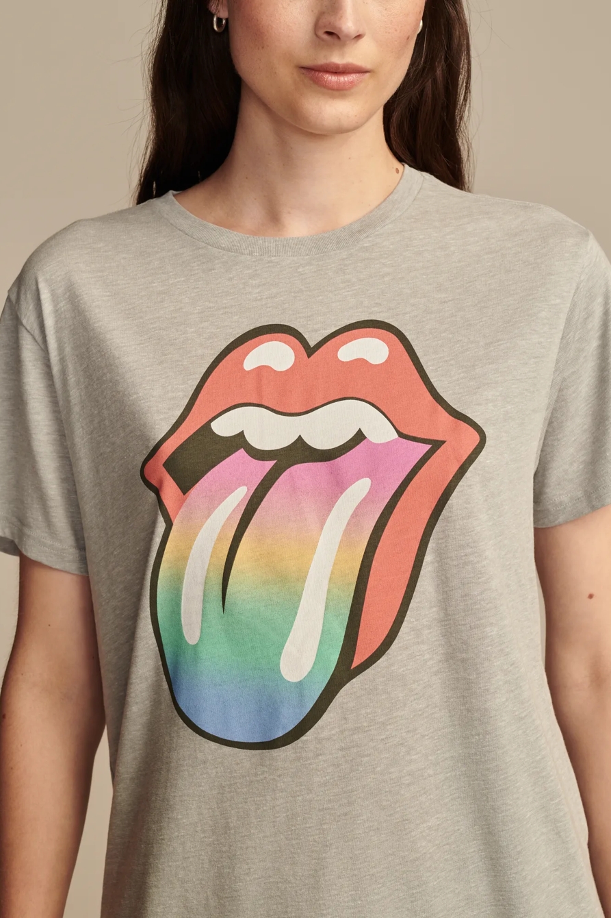 ROLLING STONES RAINBOW TONGUE BOYFRIEND TEE, image 3