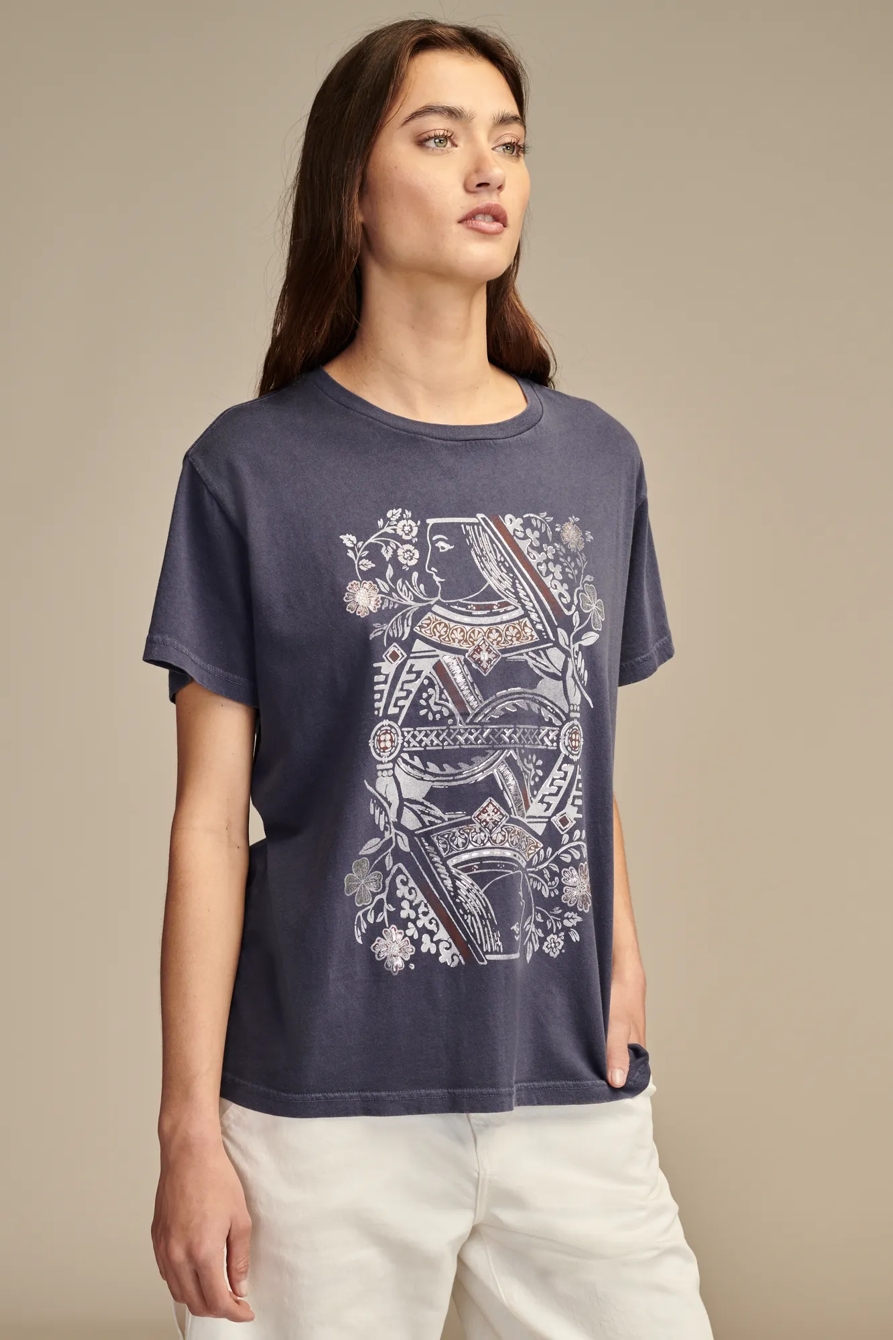 FLORAL QUEEN BOYFRIEND TEE, image 3