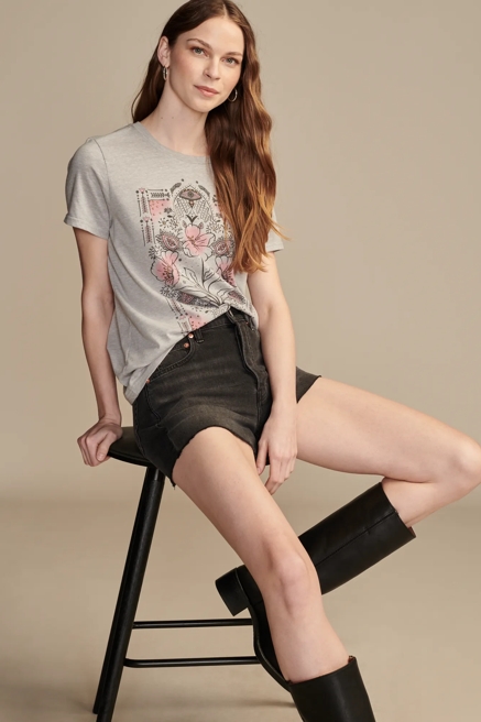 EMBELLISHED FLORAL FRAME CLASSIC CREW, image 2