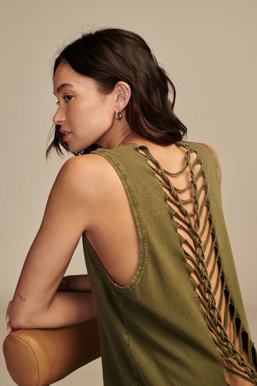 ROLLING STONES BRAIDED MUSCLE TANK, image 2