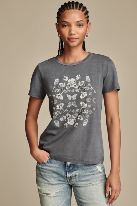 MIRROR FLORAL CLASSIC CREW, image 1