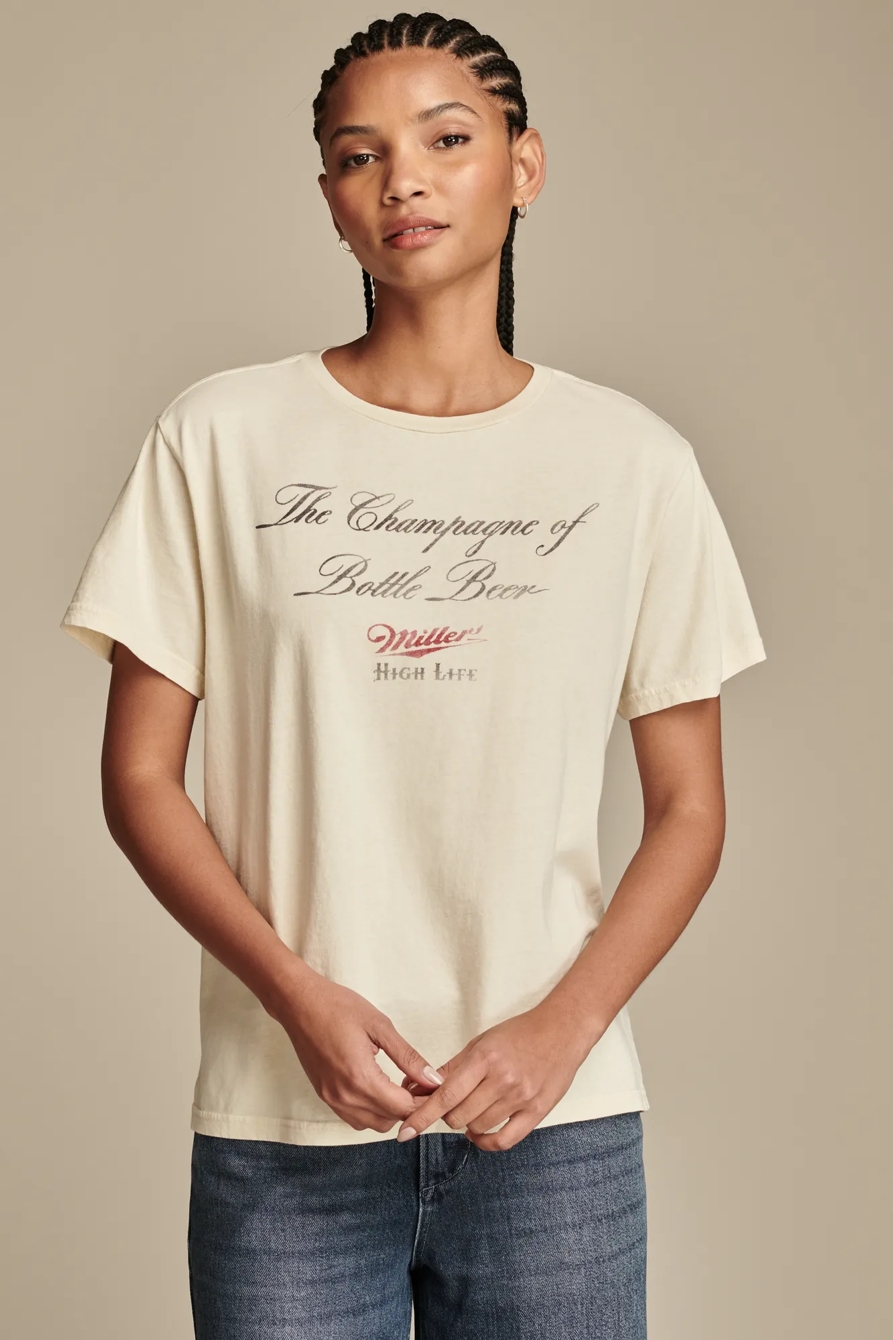 MILLER CHAMPAGNE OF BEER BOYFRIEND TEE, image 2