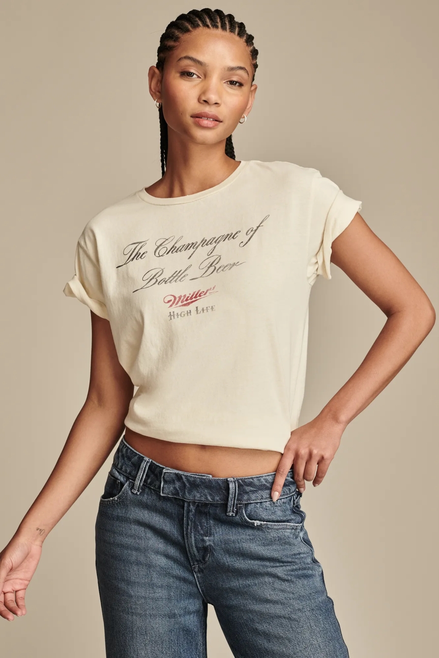 MILLER CHAMPAGNE OF BEER BOYFRIEND TEE, image 4