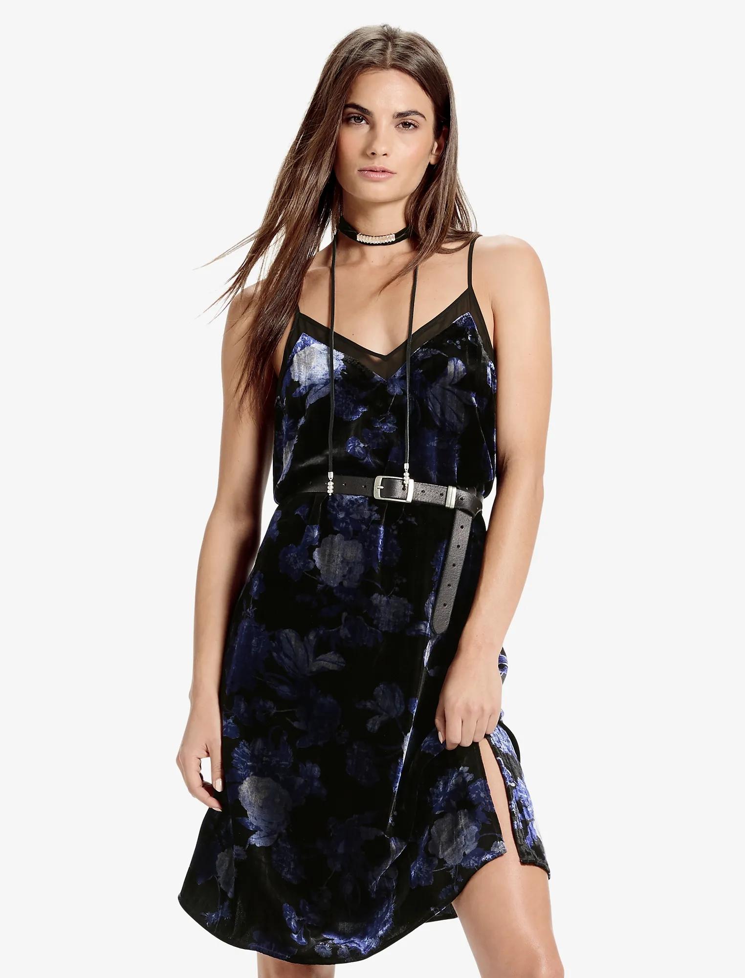 FLORAL VELVET DRESS, image 1