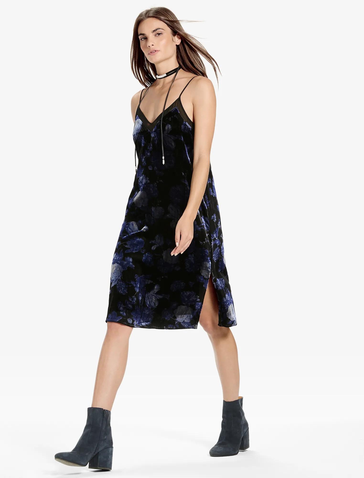 FLORAL VELVET DRESS, image 2