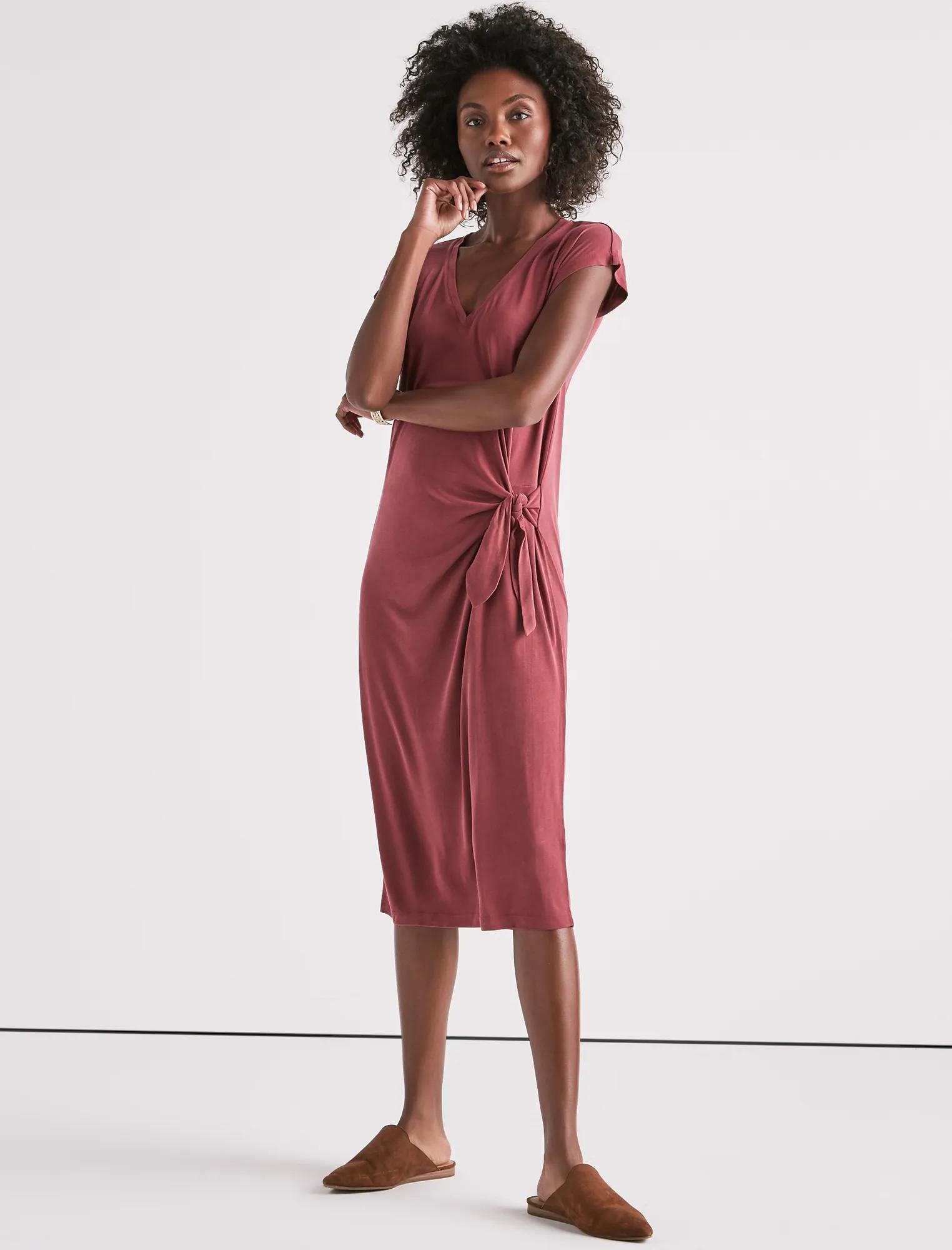 SIDE KNOT KNIT DRESS, image 1