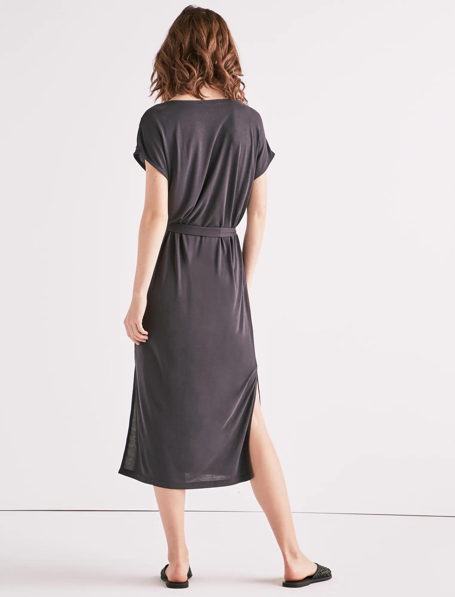 BUTTON SLEEVE KNIT DRESS, image 3