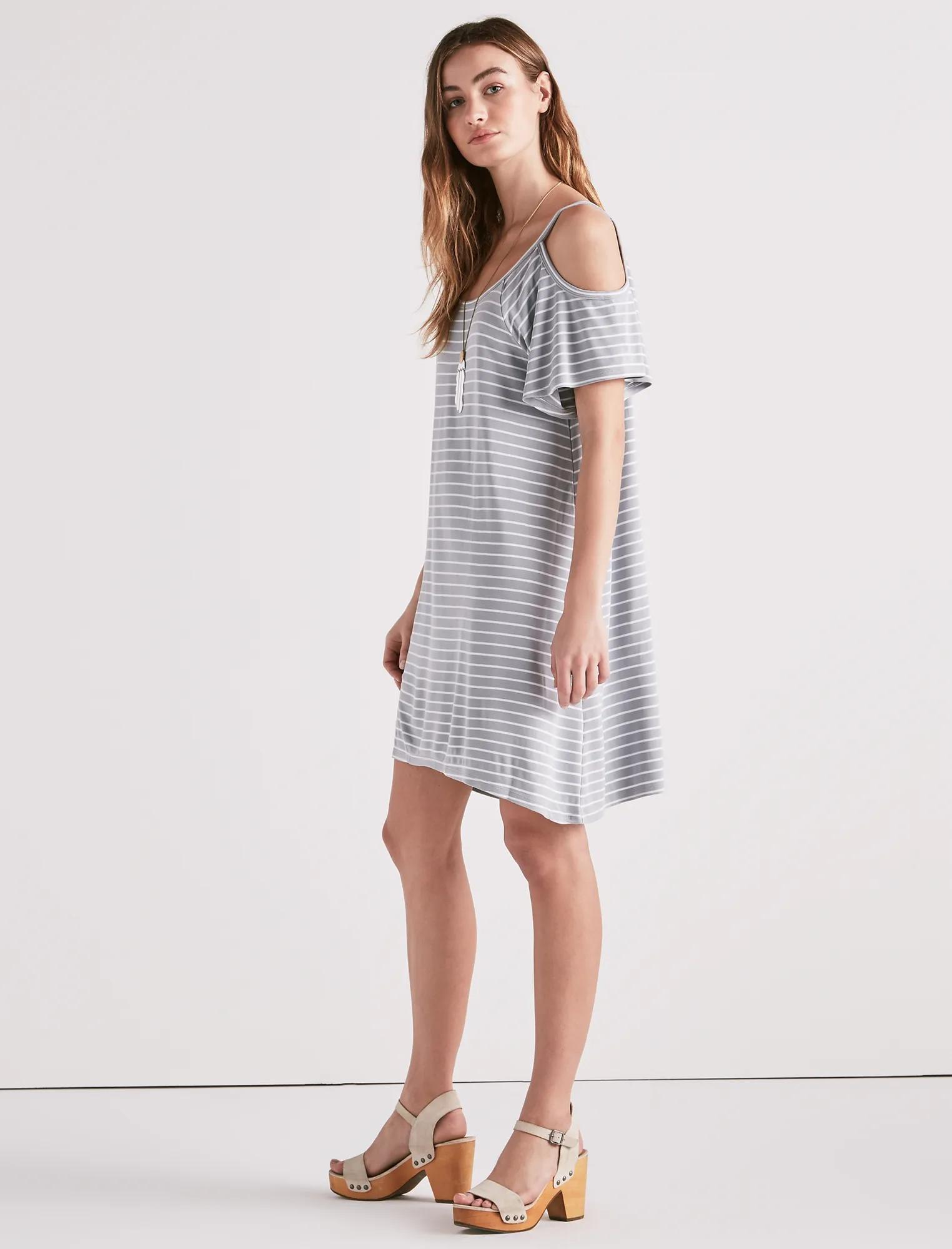 COLD SHOULDER KNIT DRESS, image 2