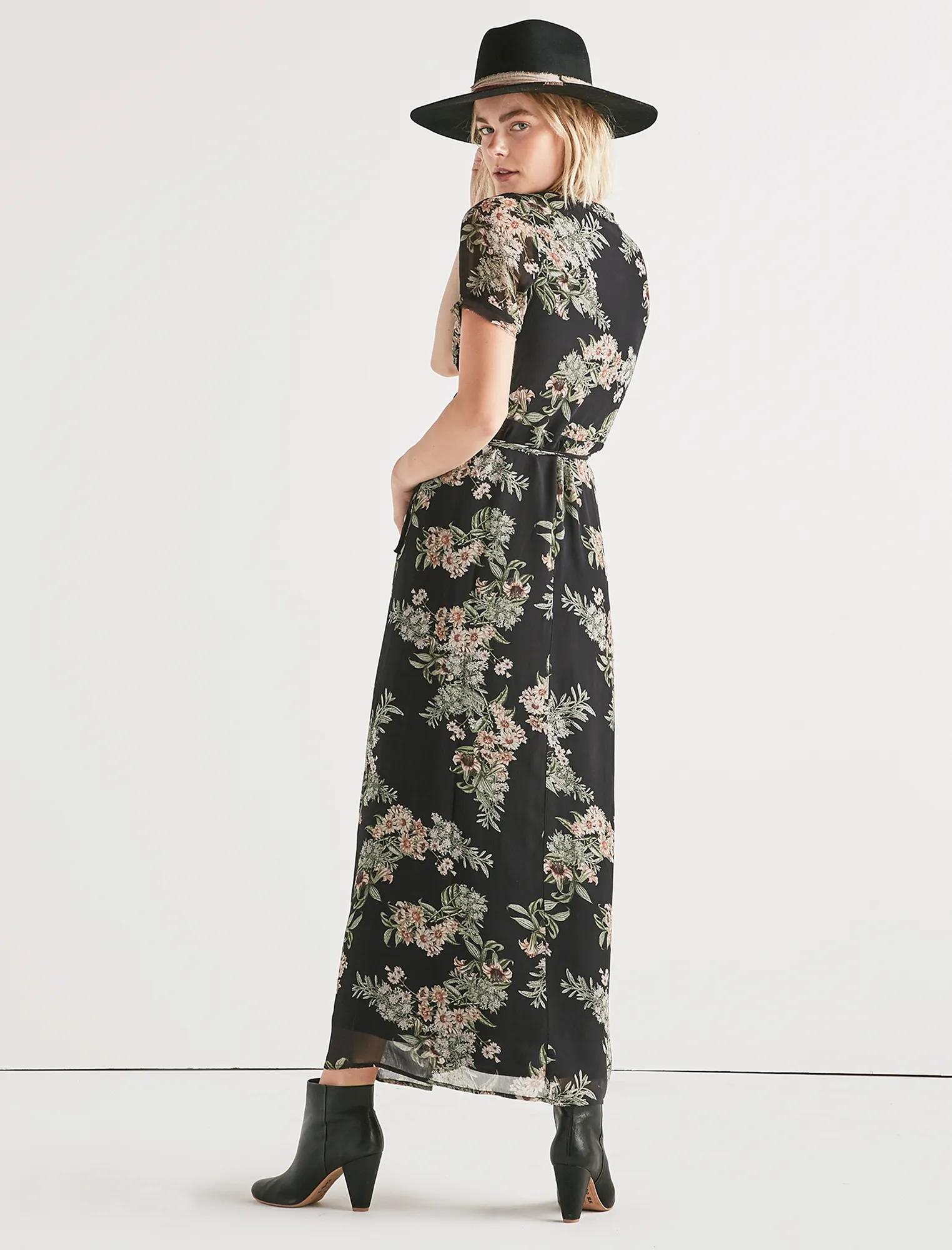FLORAL MAXI WRAP DRESS, image 3
