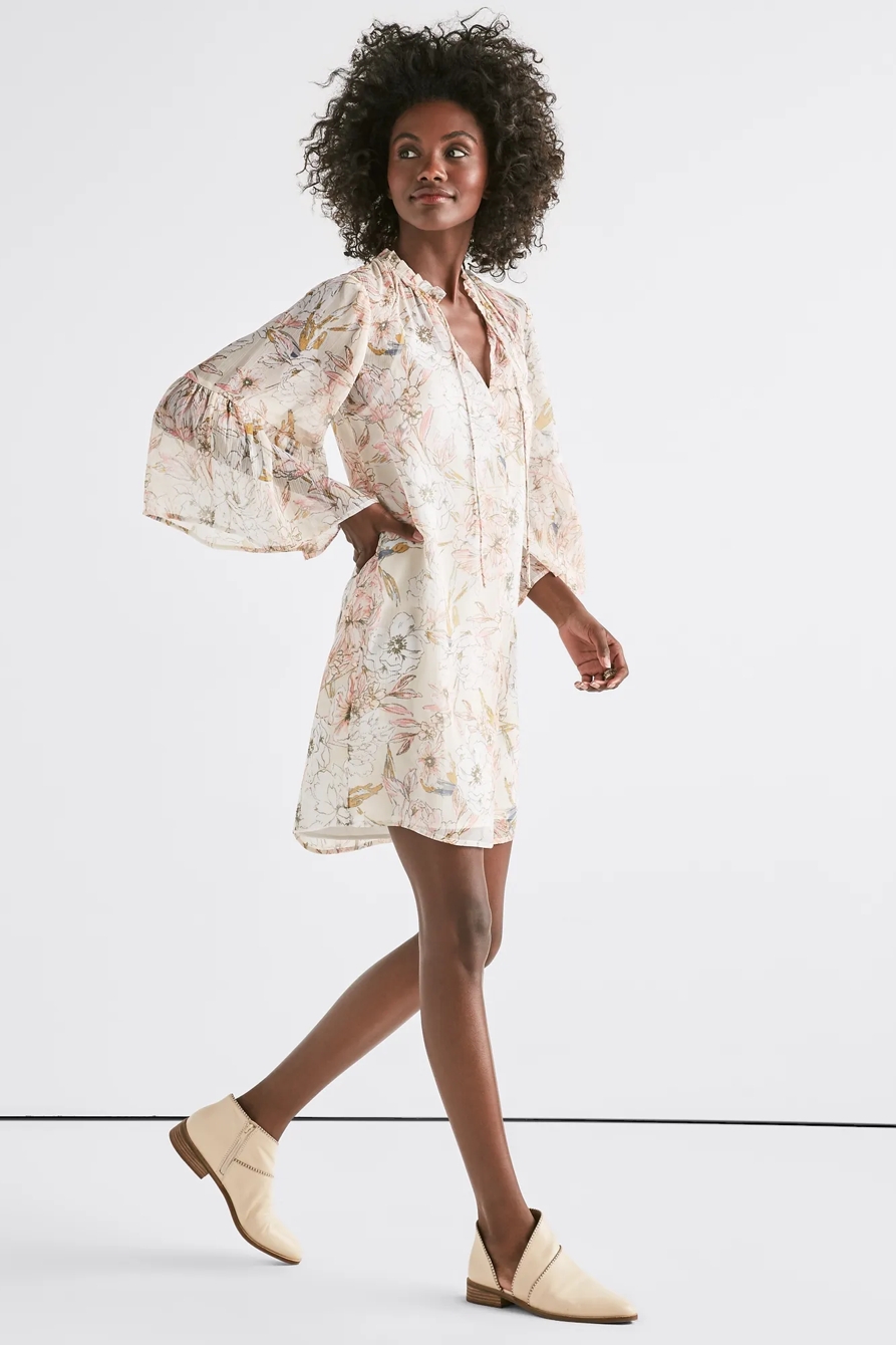 PRINTED BELL SLEEVE DRESS, image 2