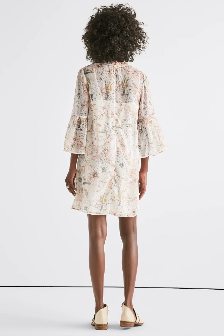 PRINTED BELL SLEEVE DRESS, image 3