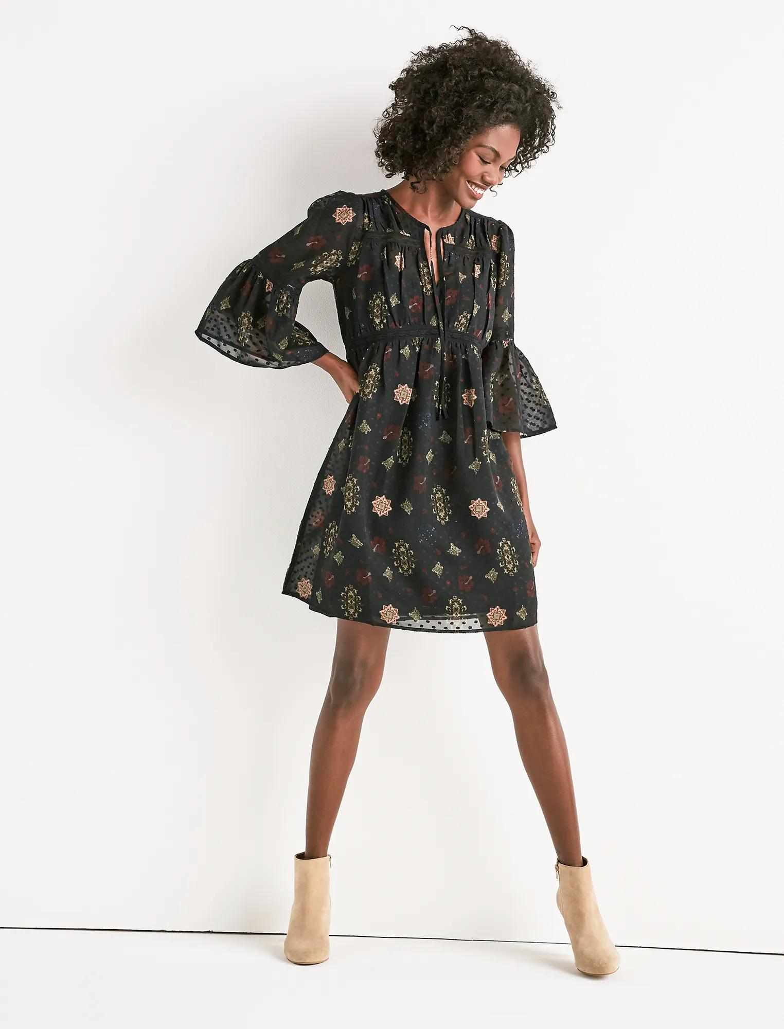 SWISS DOT FLORAL DRESS, image 1