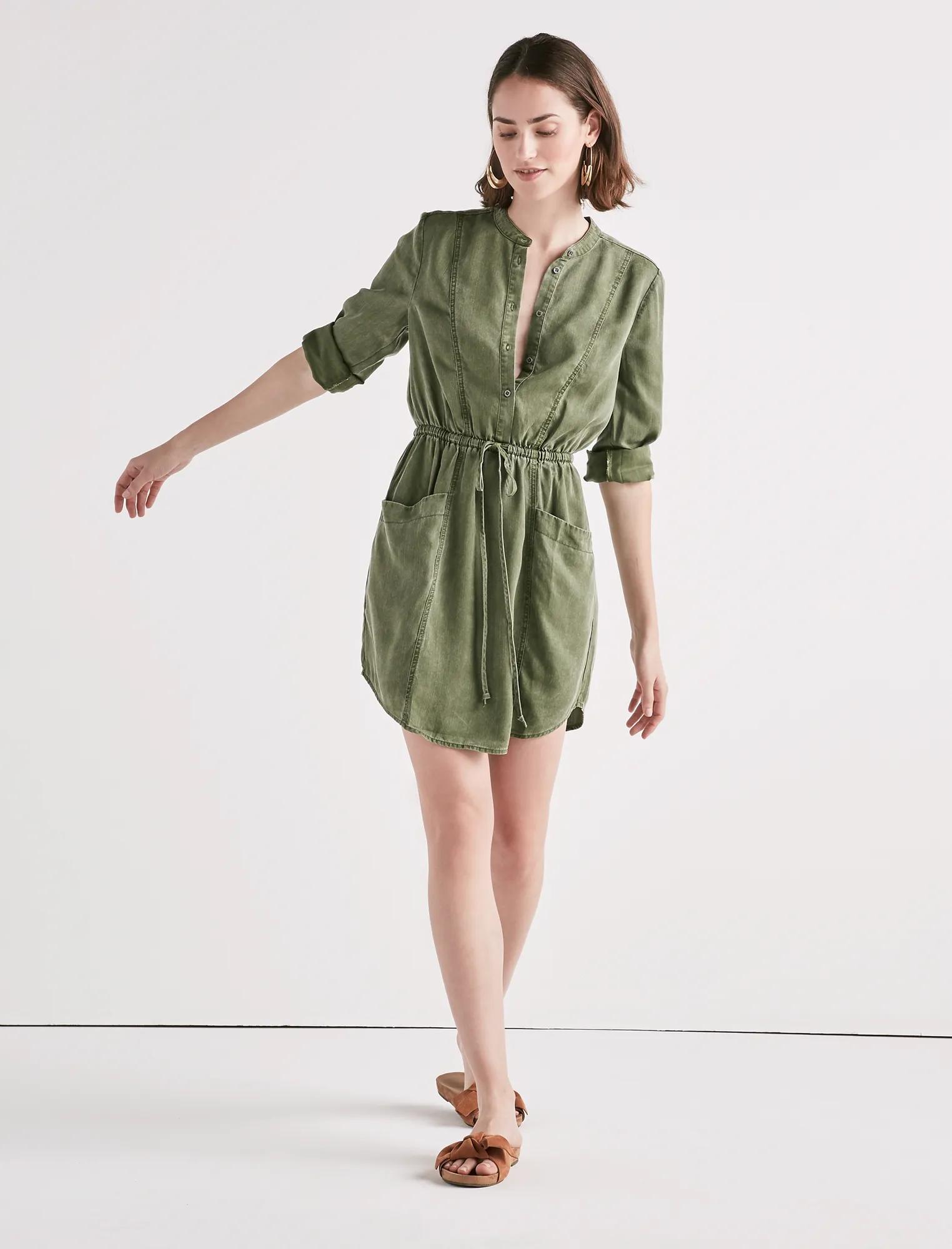 TENCEL SHIRT DRESS, image 2