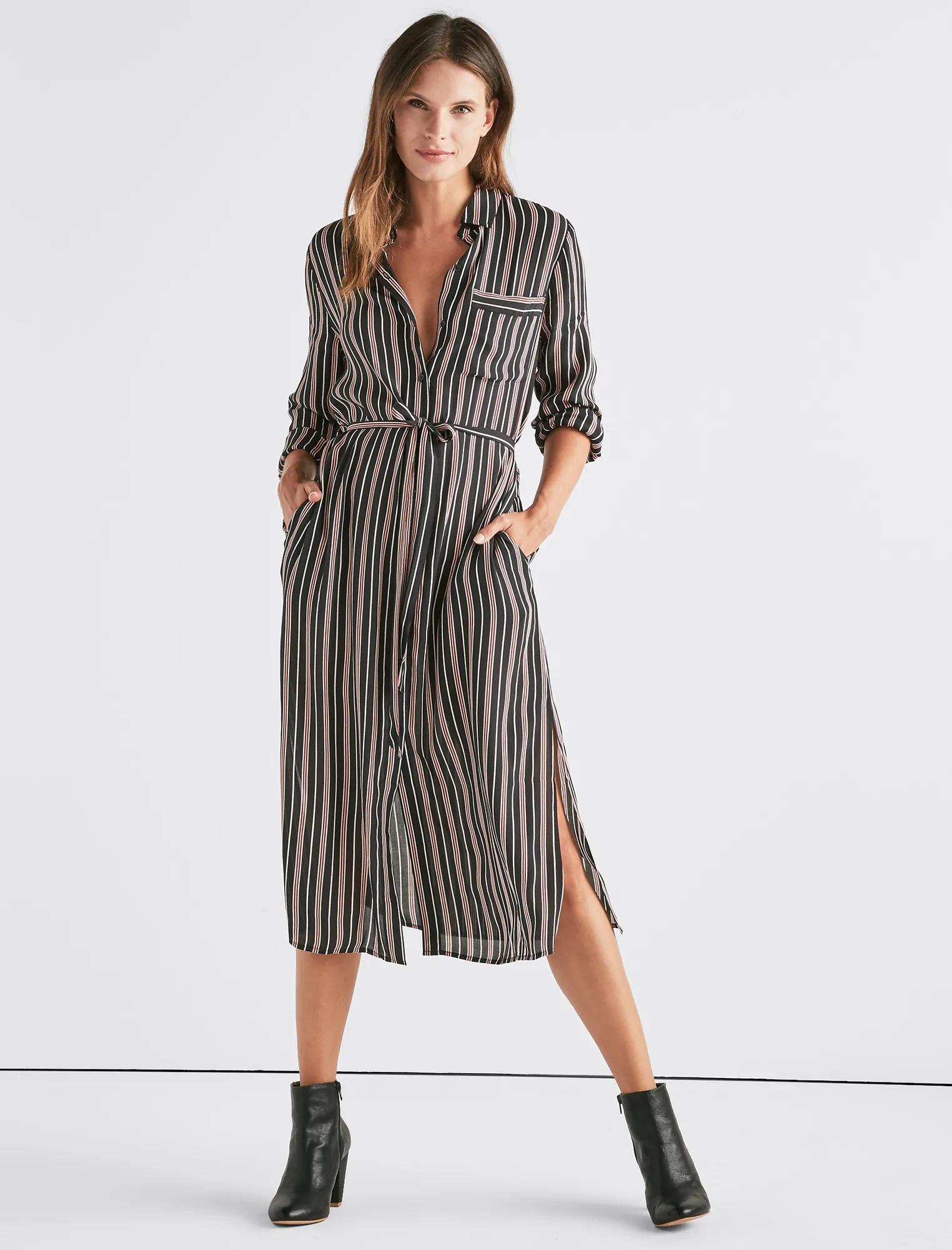 STRIPE SHIRT DRESS, image 2