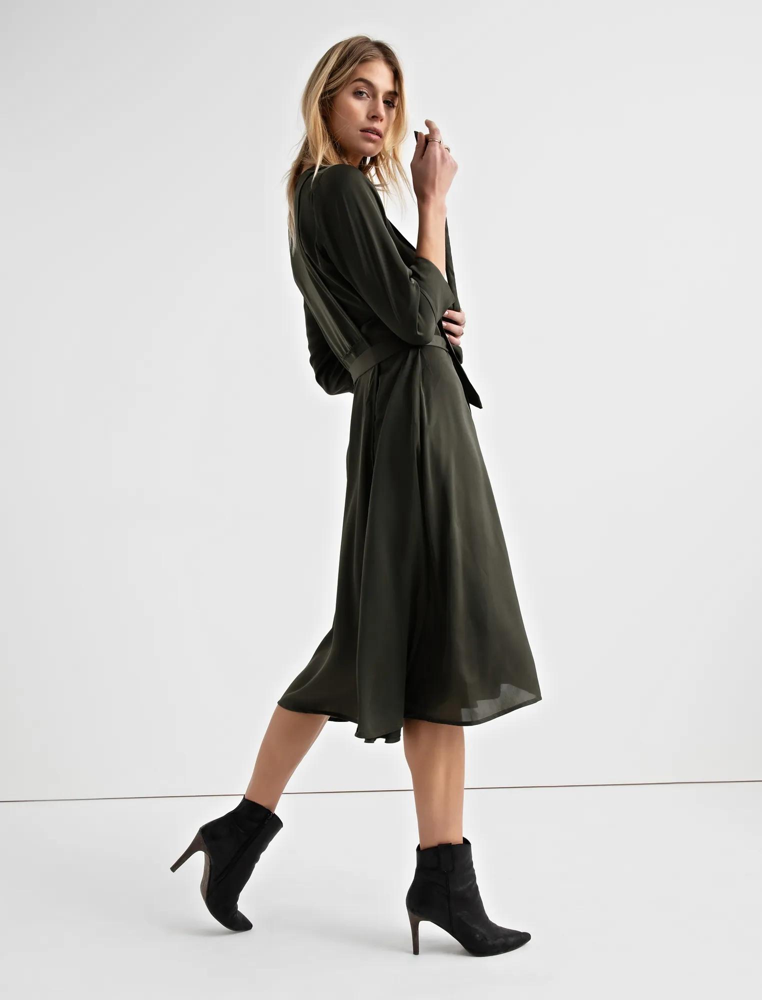 EMBROIDERED SATIN DRESS, image 2