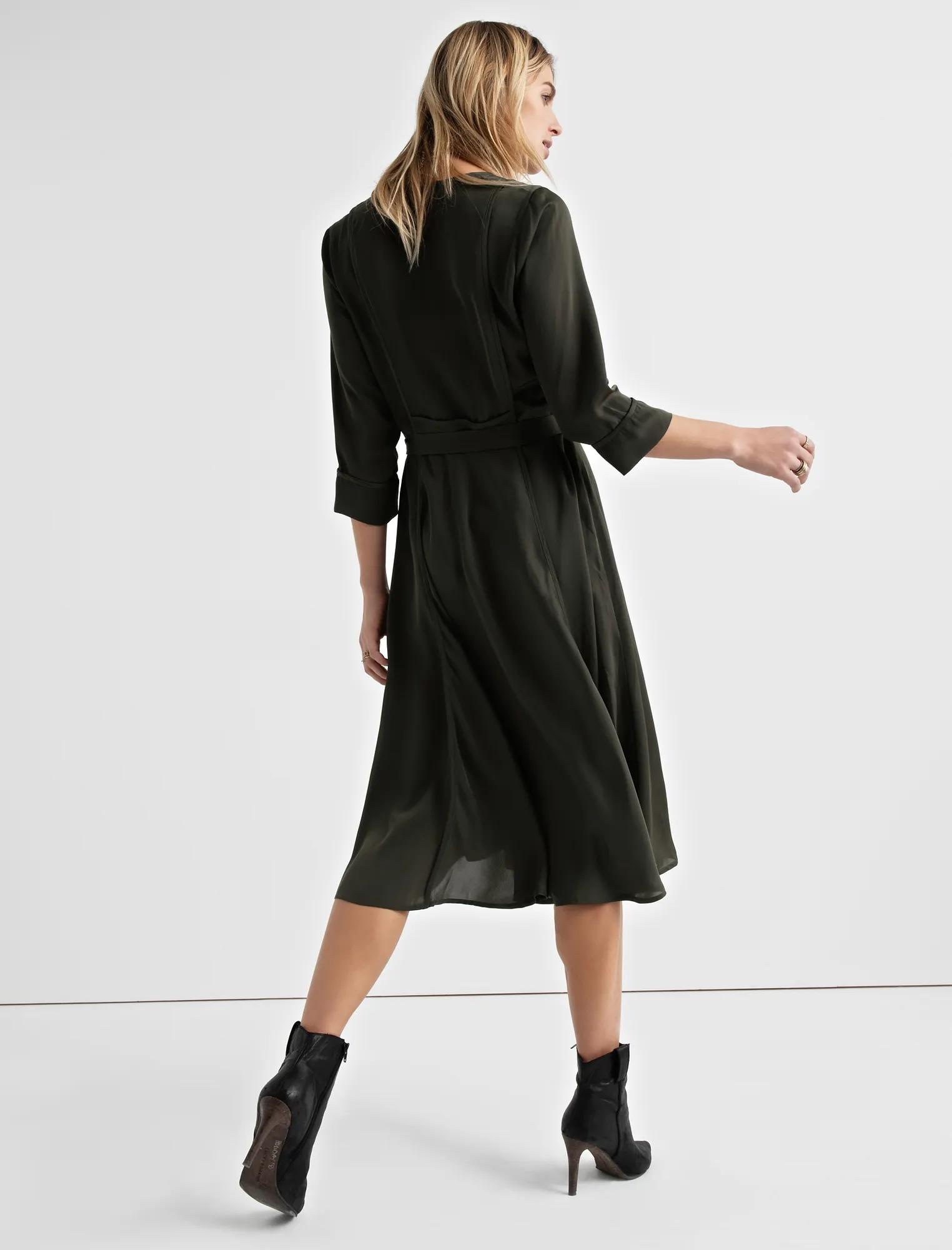 EMBROIDERED SATIN DRESS, image 3