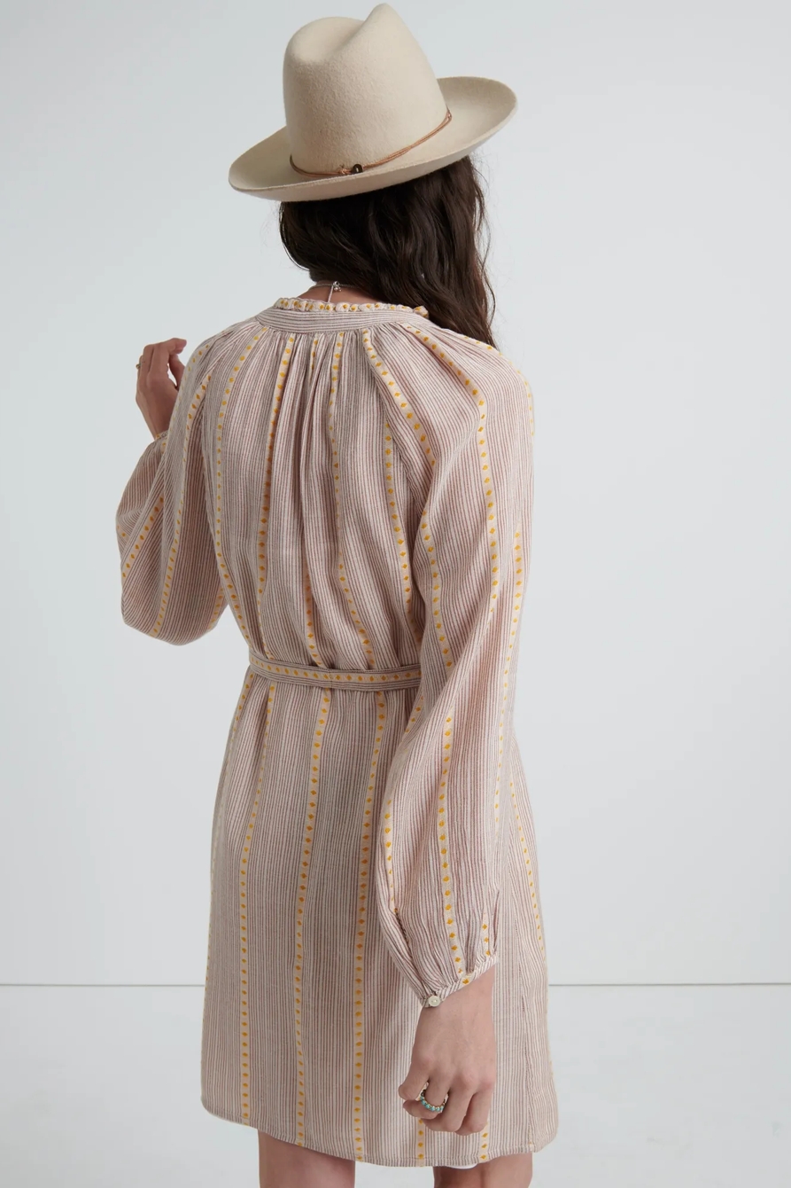 YARN DYED PEASANT DRESS, image 3