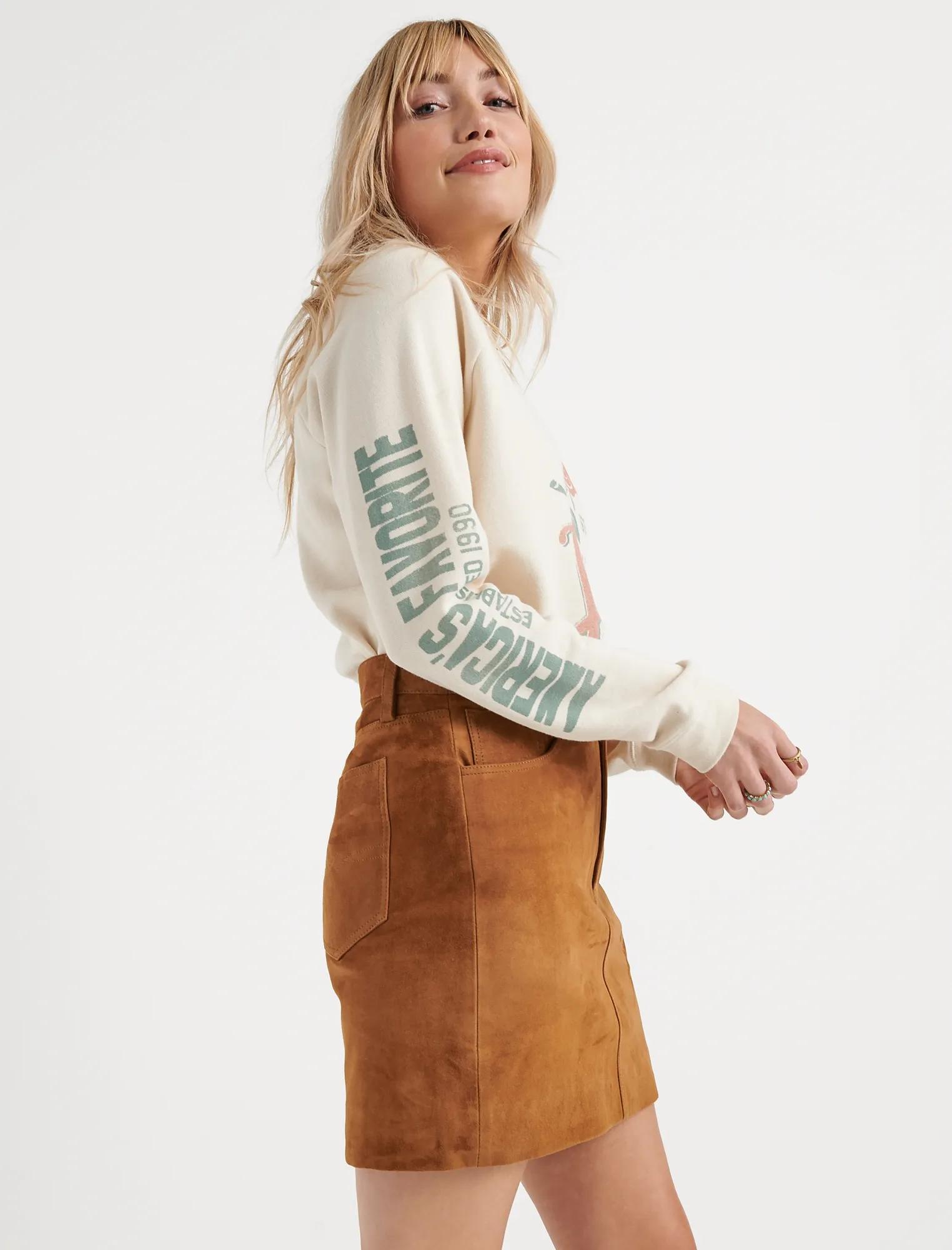 SUEDE MINI SKIRT, image 2
