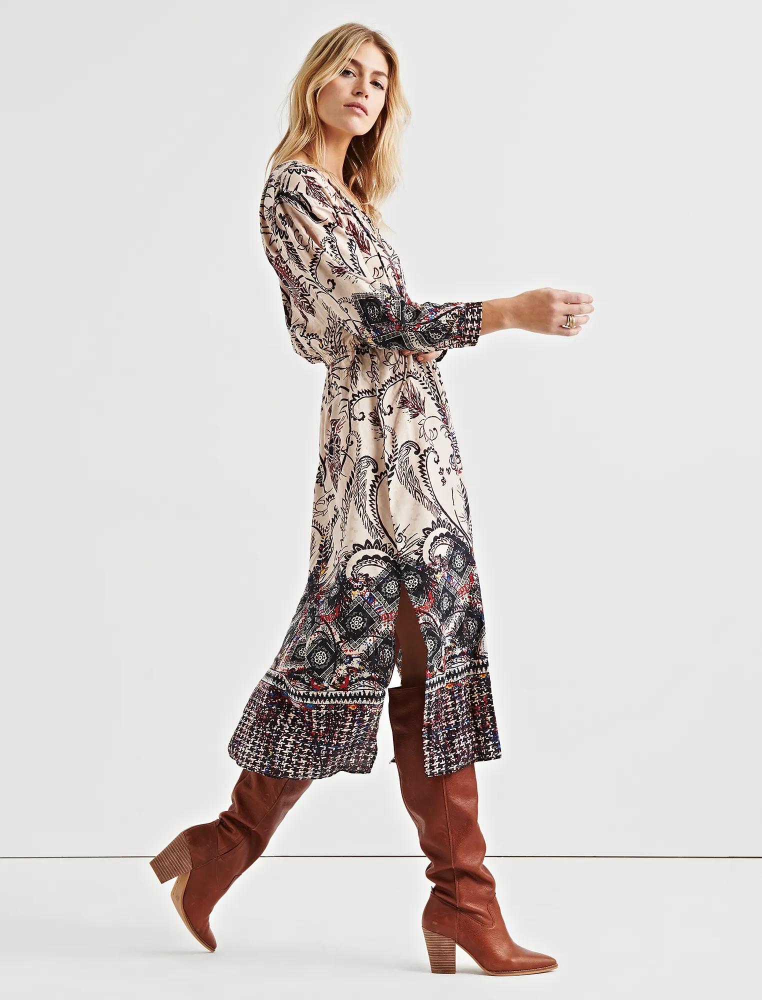 LISA BORDER PRINT DRESS, image 2