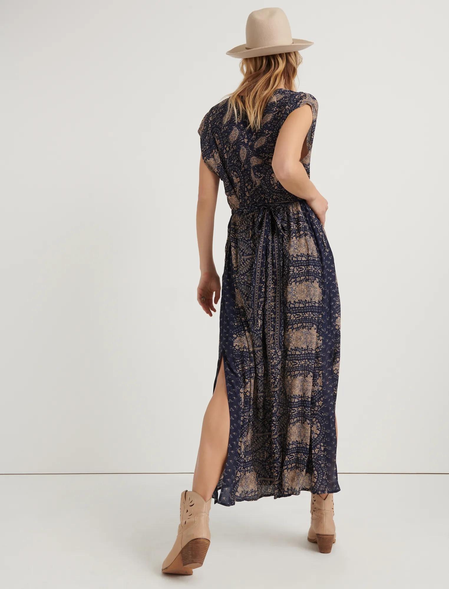 PRINTED BANDANA MAXI DRESS, image 3