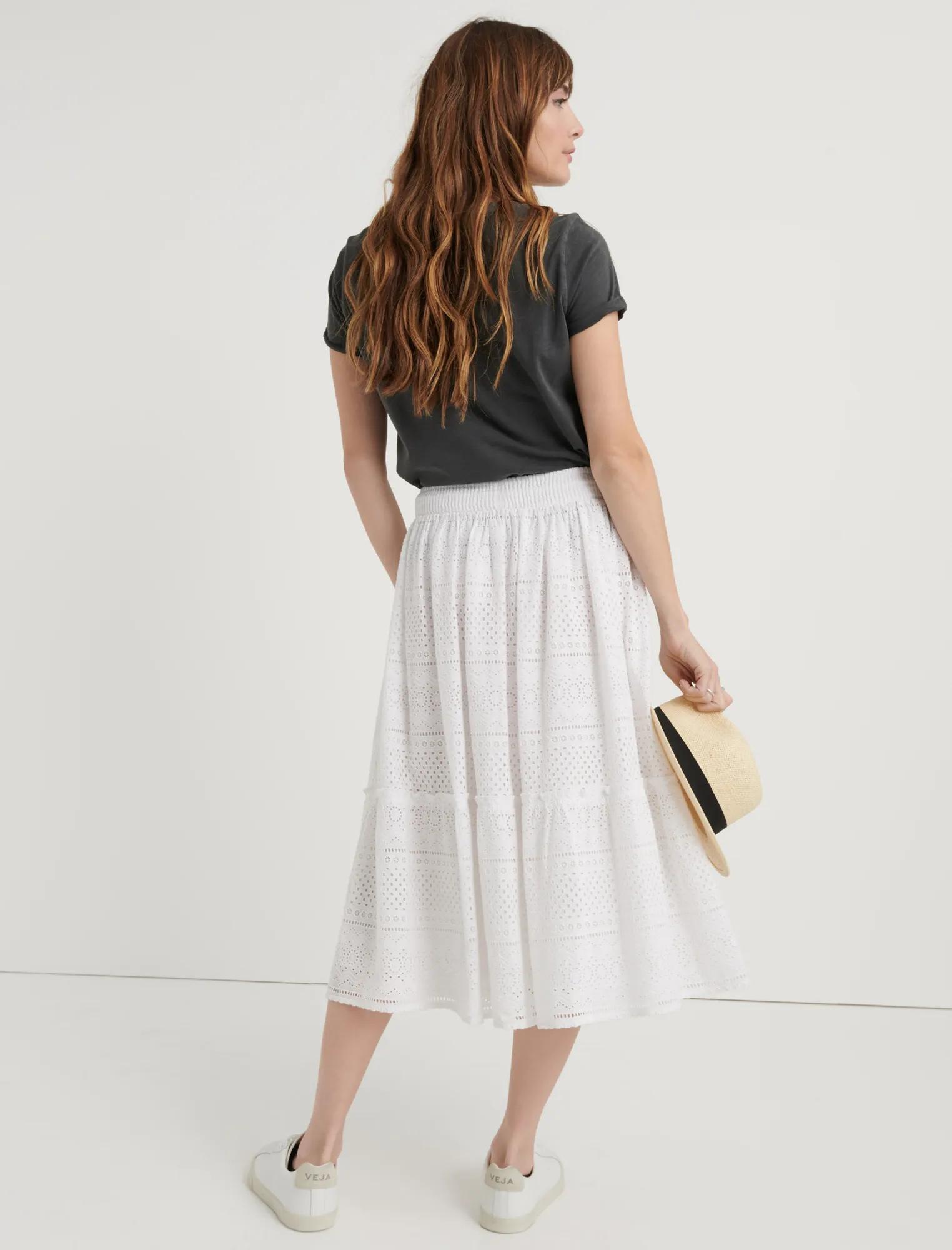 EYELET TIERED SKIRT, image 3