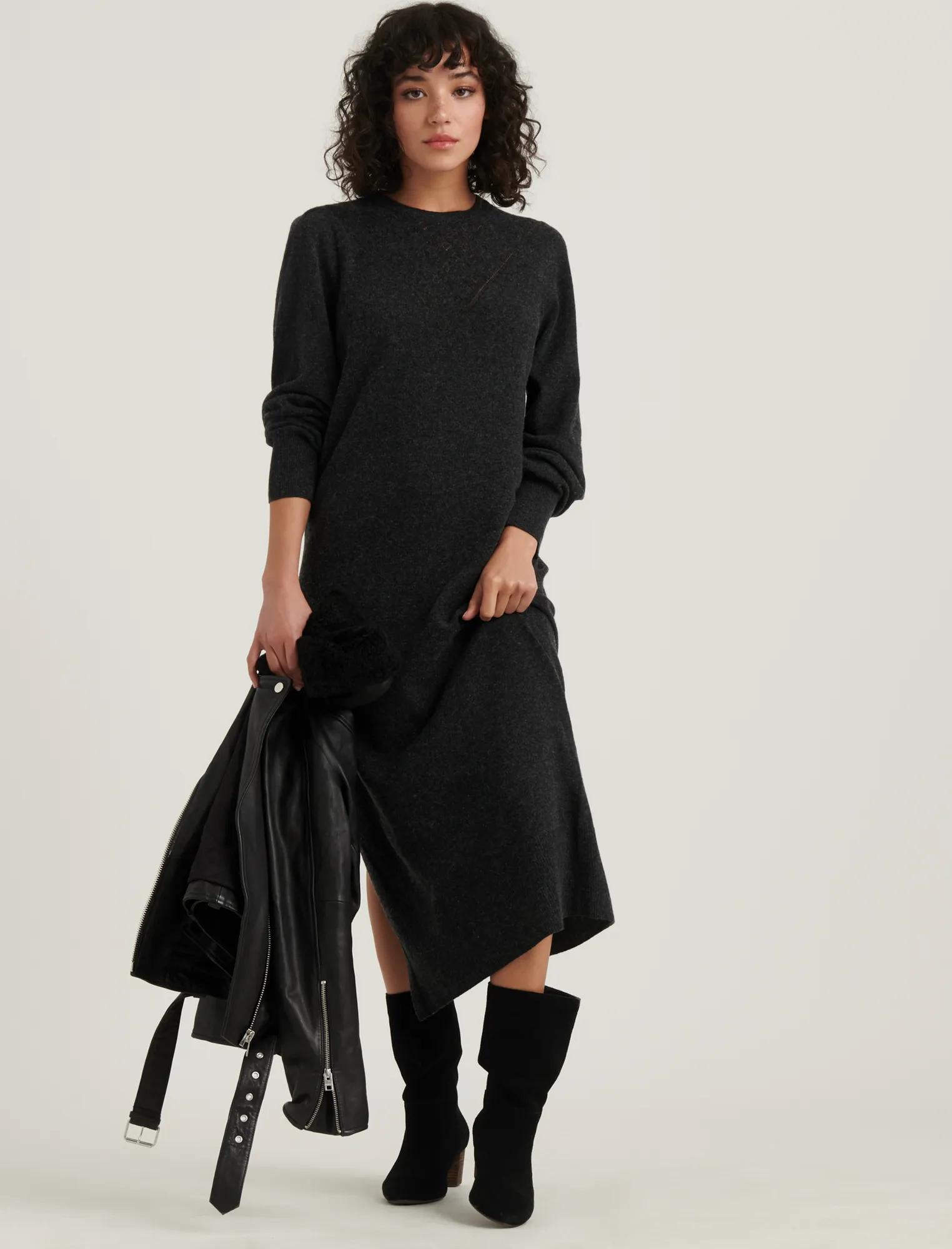 POINTELLE SWEATER DRESS, image 1