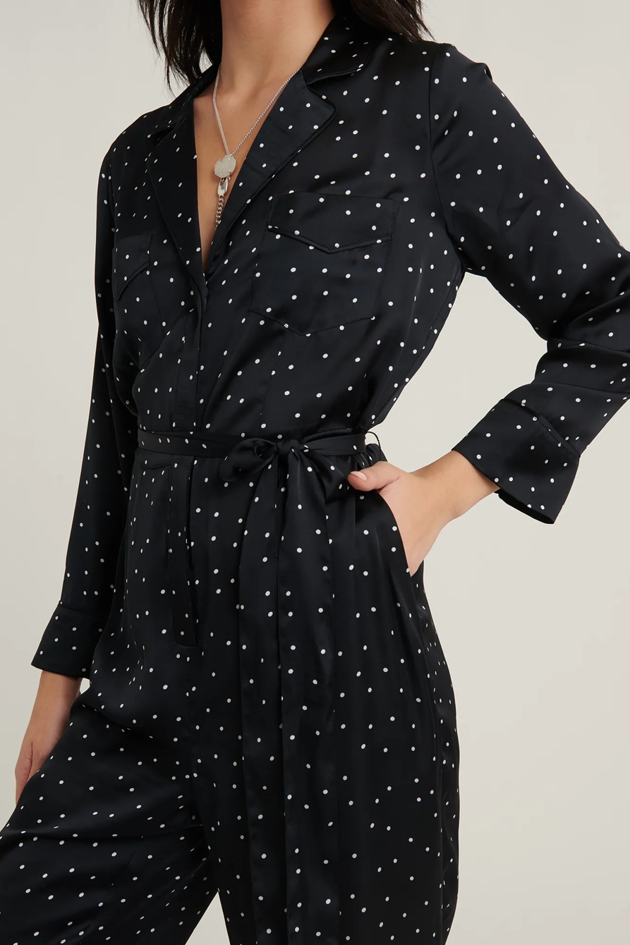 PRINTED SATIN JUMPSUIT, image 2