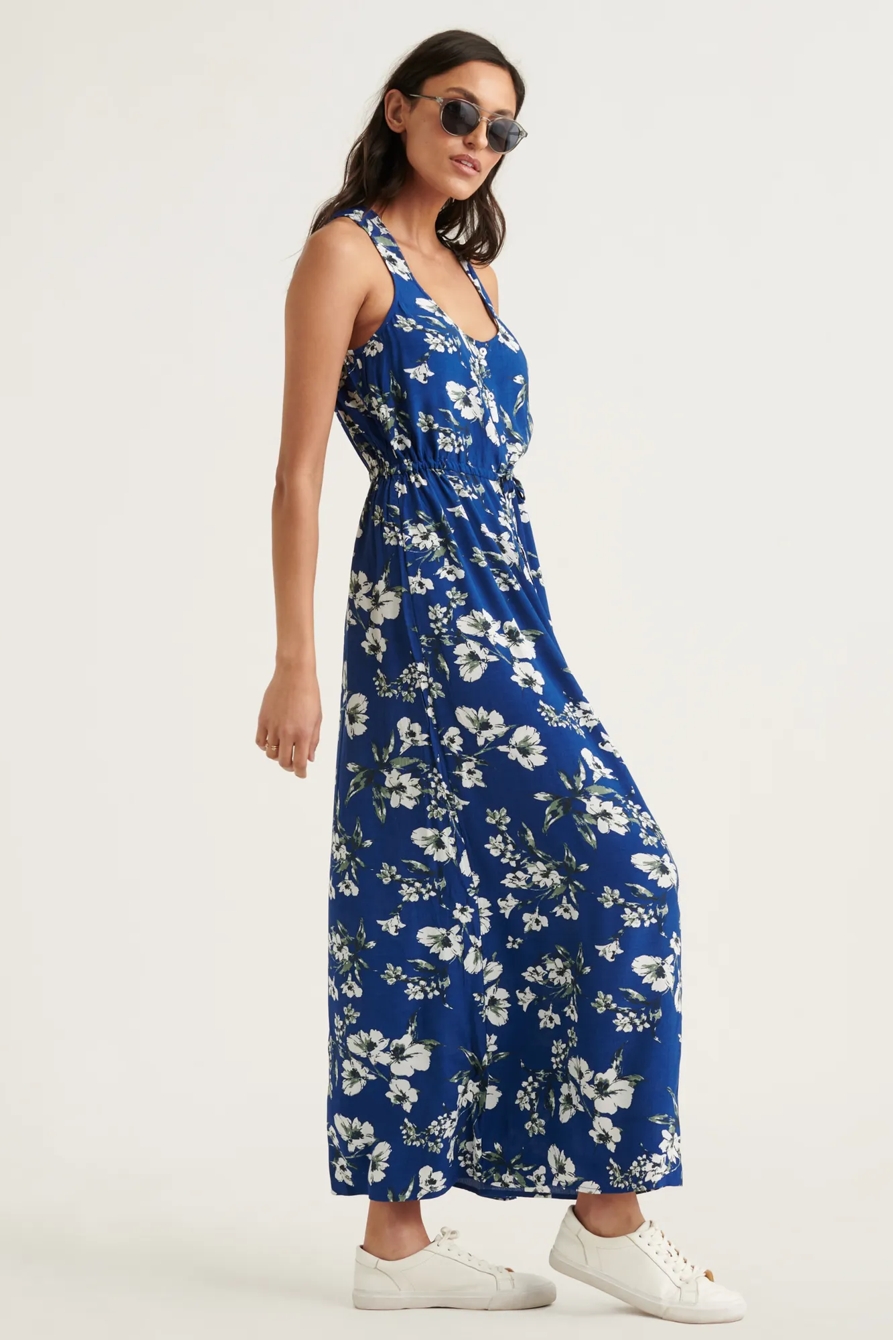 SLEEVELESS TIE WAIST MAXI DRESS, image 2