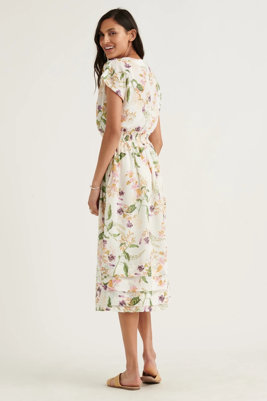 FLORAL VNECK MIDI DRESS, image 3