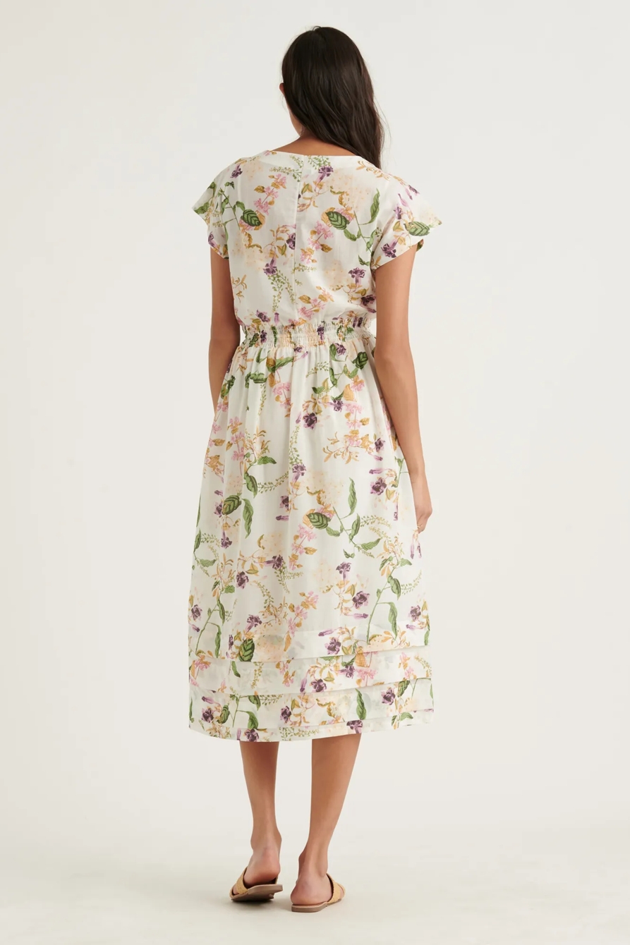FLORAL VNECK MIDI DRESS, image 4