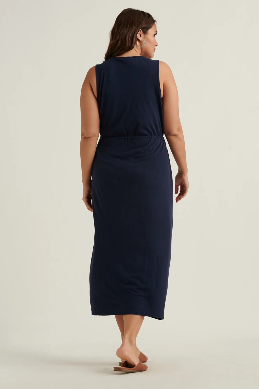 KNIT PINTUCK MIDI DRESS, image 3