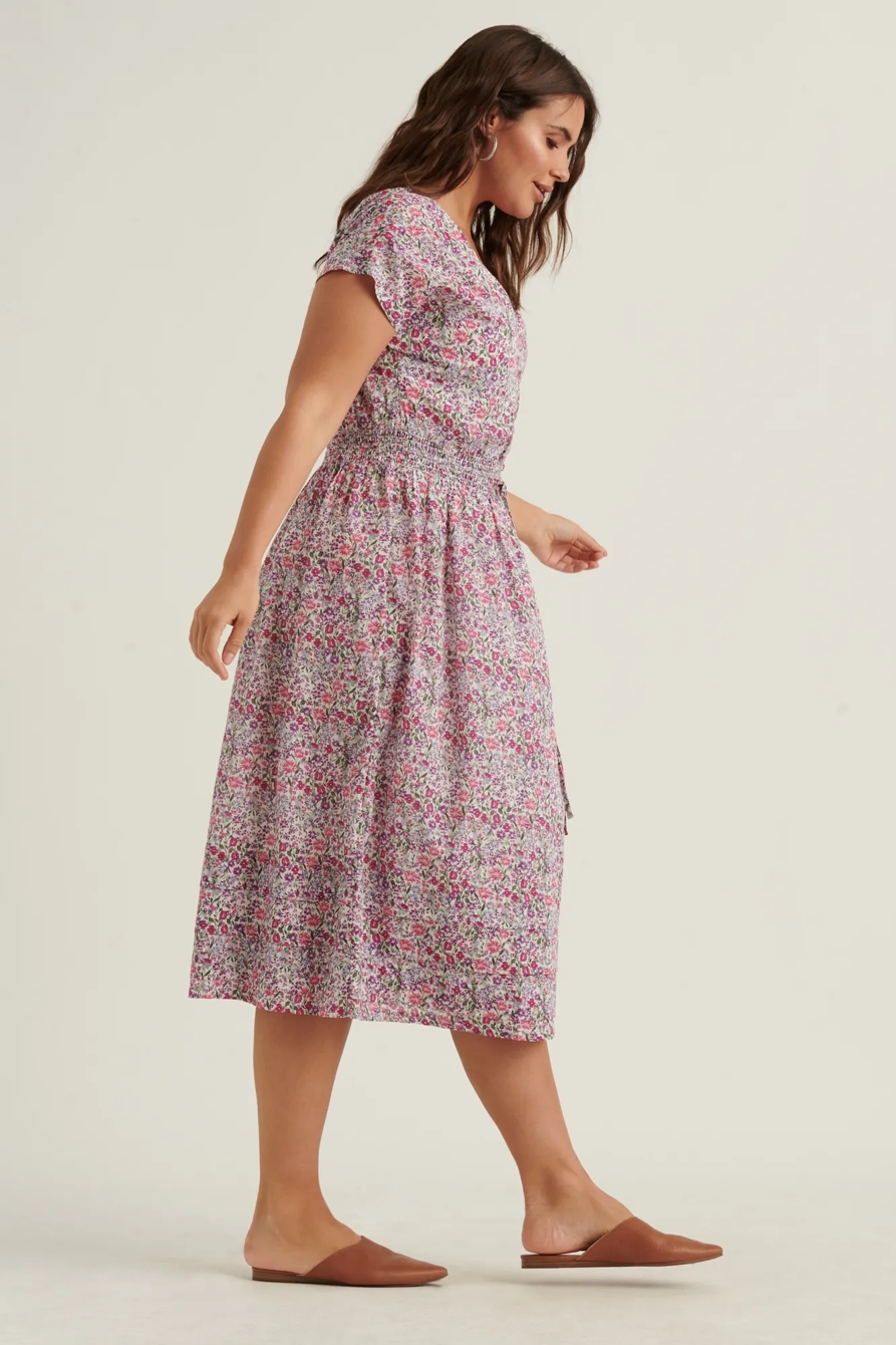 FLORAL VNECK MIDI DRESS, image 2