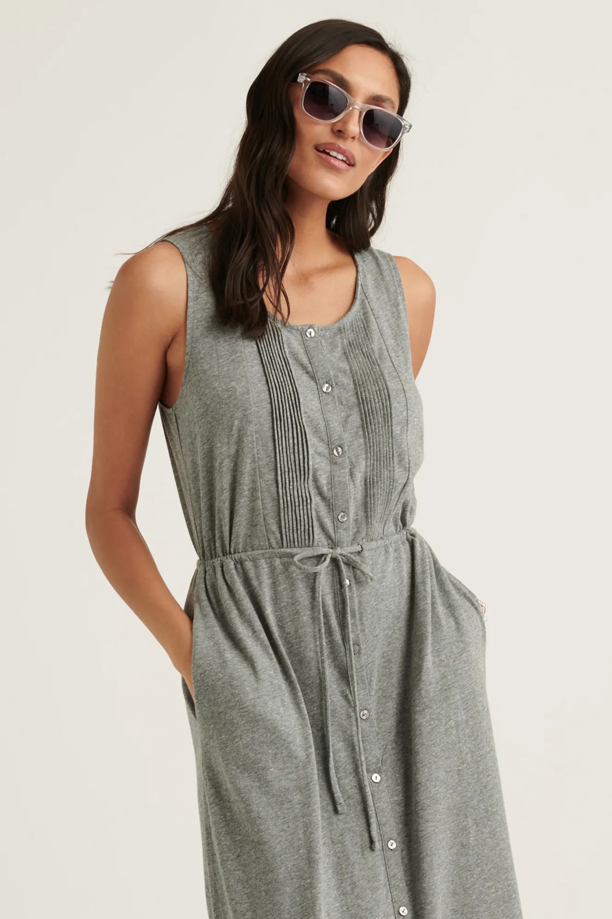 KNIT PINTUCK MIDI DRESS, image 4