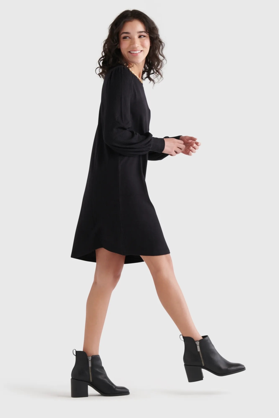 COZY KNIT RIB SLEEVE DRESS, image 3