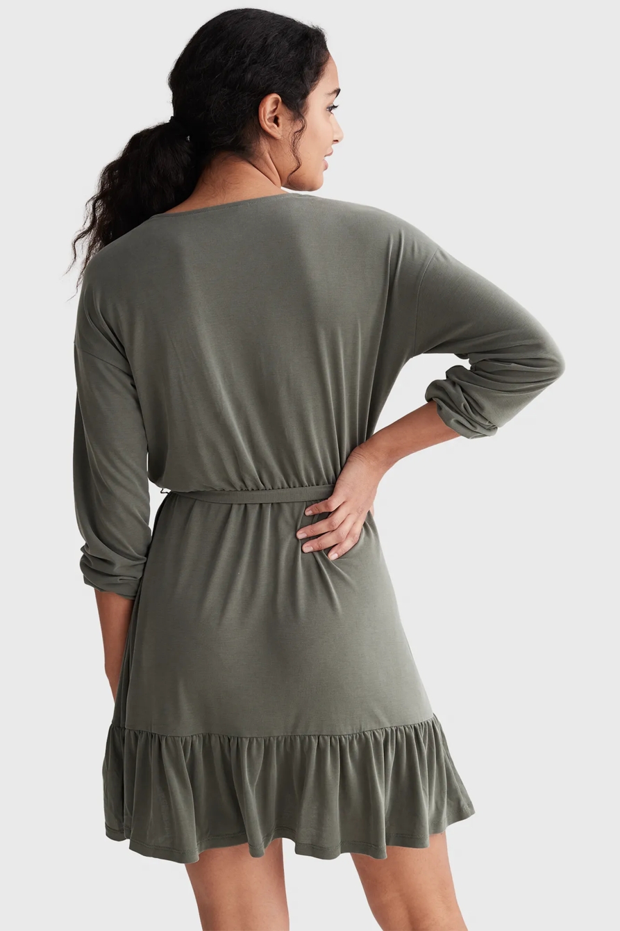 SANDWASH SURPLICE DRESS, image 3