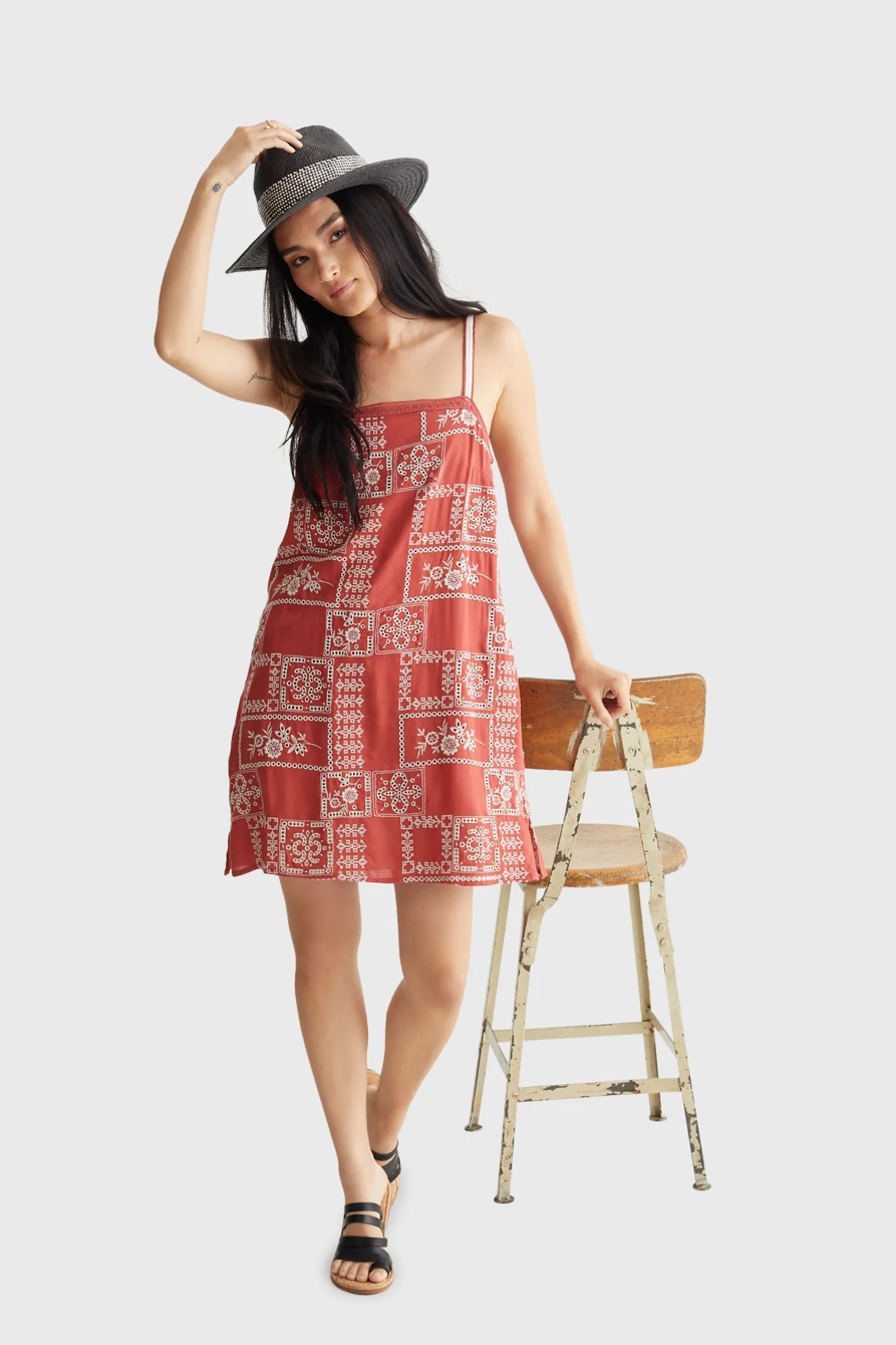 EMBROIDERED SQUARE NECK CAMI DRESS, image 6