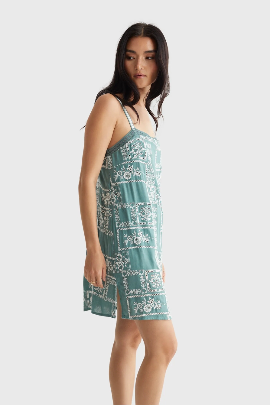 EMBROIDERED SQUARE NECK CAMI DRESS, image 3