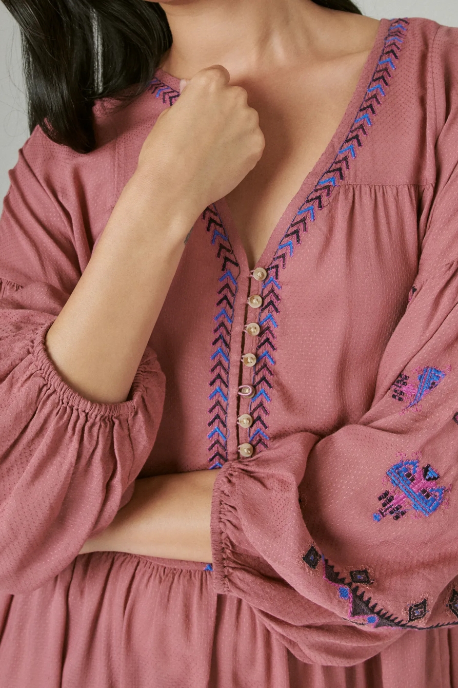 EMBROIDERED TIERED DRESS, image 6