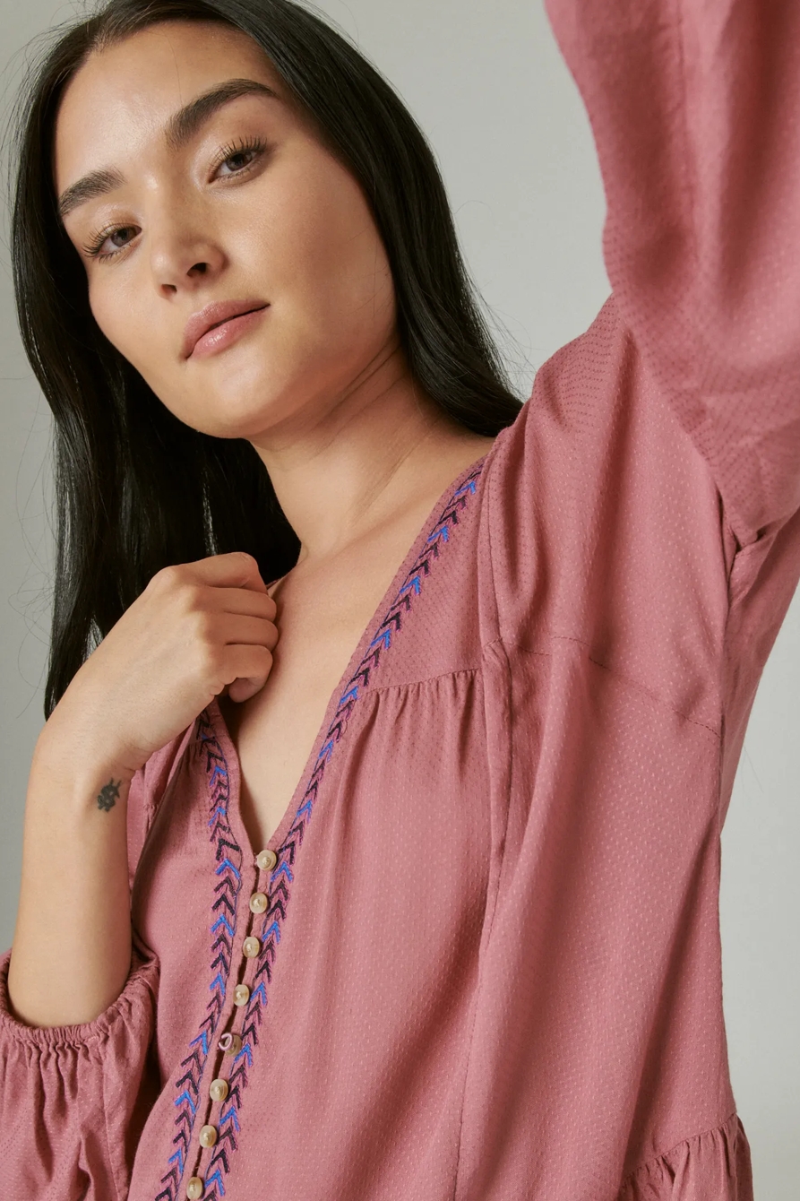 EMBROIDERED TIERED DRESS, image 7