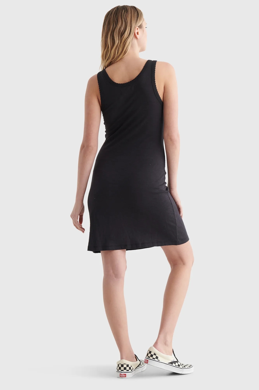 SCALLOP NOTCH MIDI DRESS, image 5