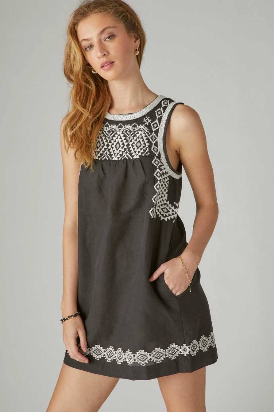 EMBROIDERED SLEEVELESS DRESS, image 2