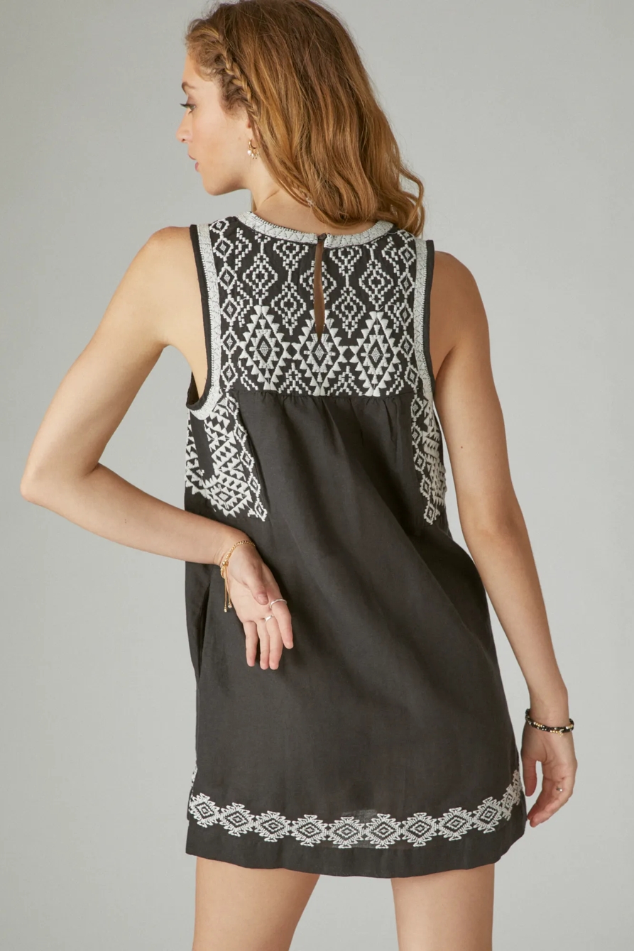 EMBROIDERED SLEEVELESS DRESS, image 3