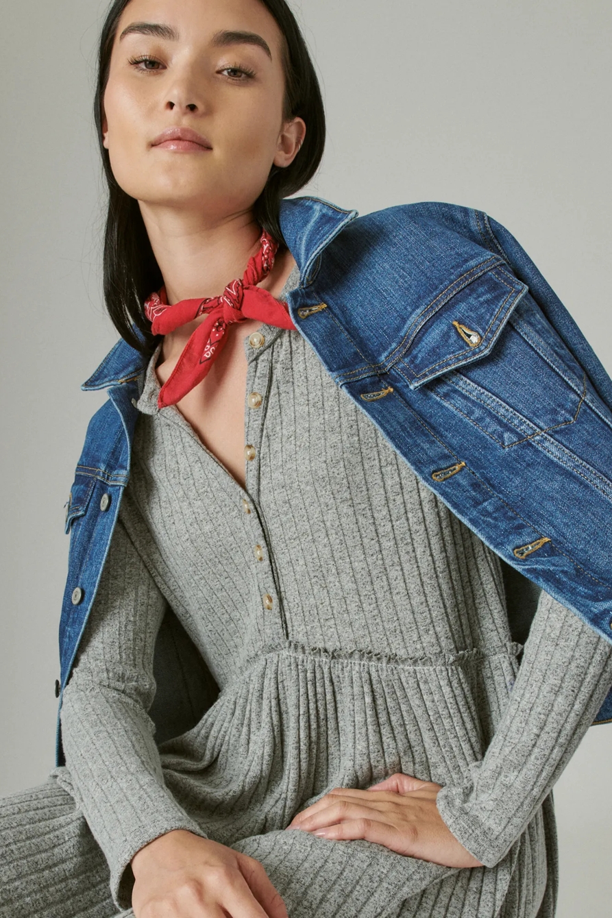 CLOUD JERSEY WIDE RIBBED DRESS, image 6