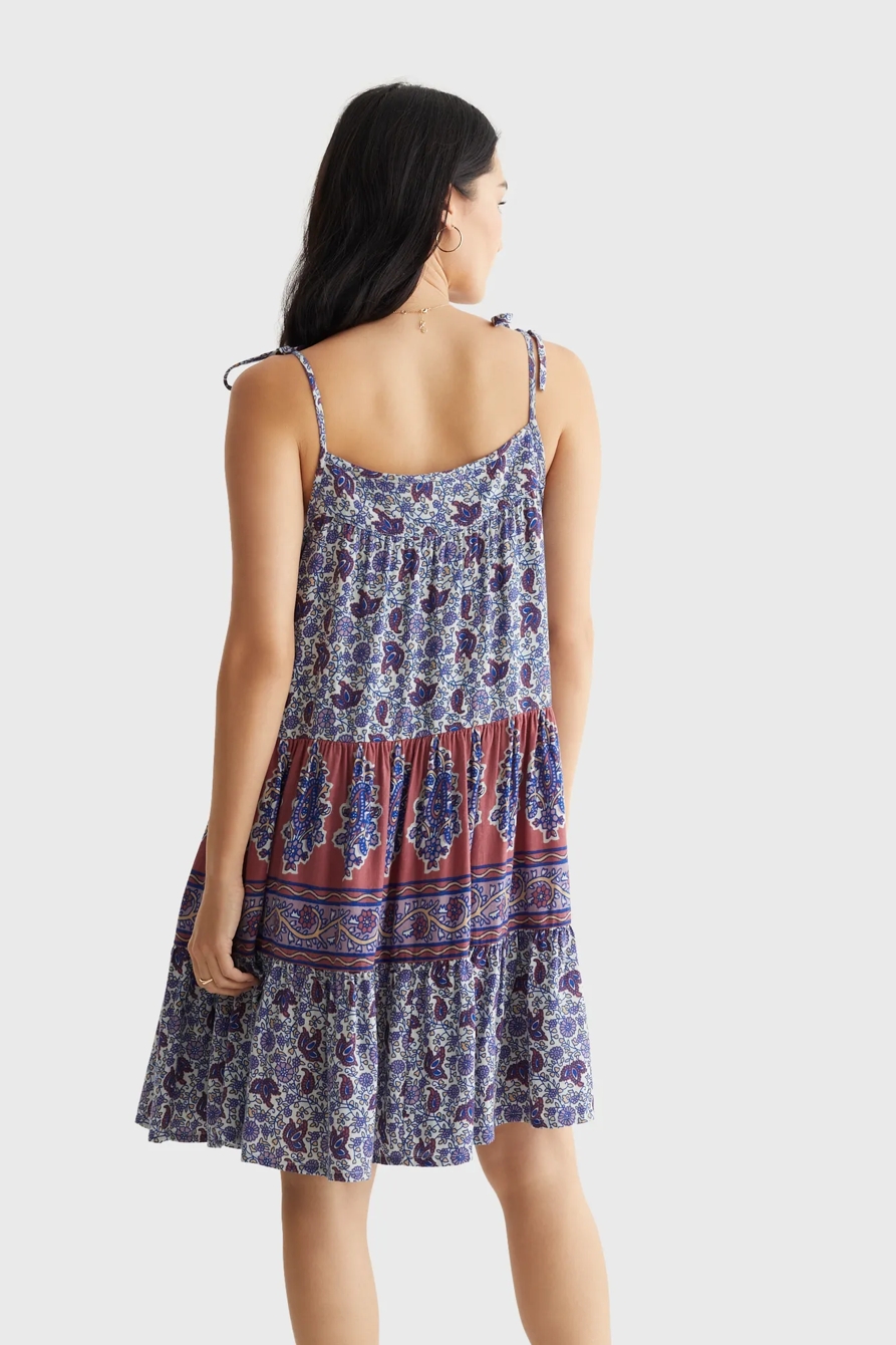 PRINTED TIERED CAMI DRESS, image 4