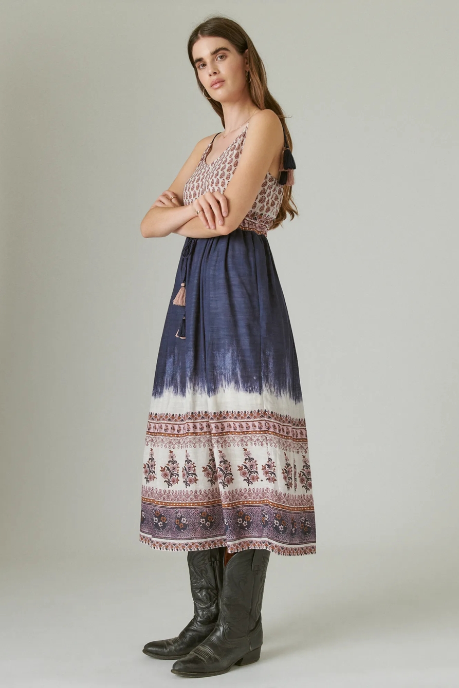 PRINT MIX MIDI CAMI DRESS, image 2