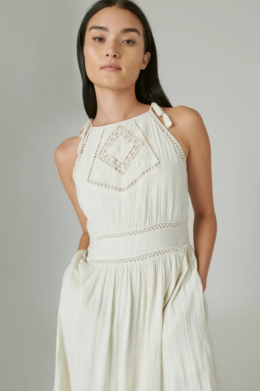 EYELET MAXI DRESS, image 4